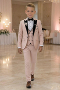Load image into Gallery viewer, Pink And Black Double-Breasted 3-Piece Set
