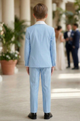 Bild in Galerie-Betrachter laden, Blue And White Single-Breasted 3-Piece Suit
