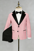 Boys Pink Tuxedo 2-Piece Suit
