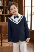 Load image into Gallery viewer, Boys Navy Sailor Collar 2-Piece Suit
