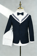 Boys Navy Sailor Collar 2-Piece Suit