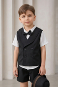 Bild in Galerie-Betrachter laden, Black Double-Breasted Shorts 2-Piece Set
