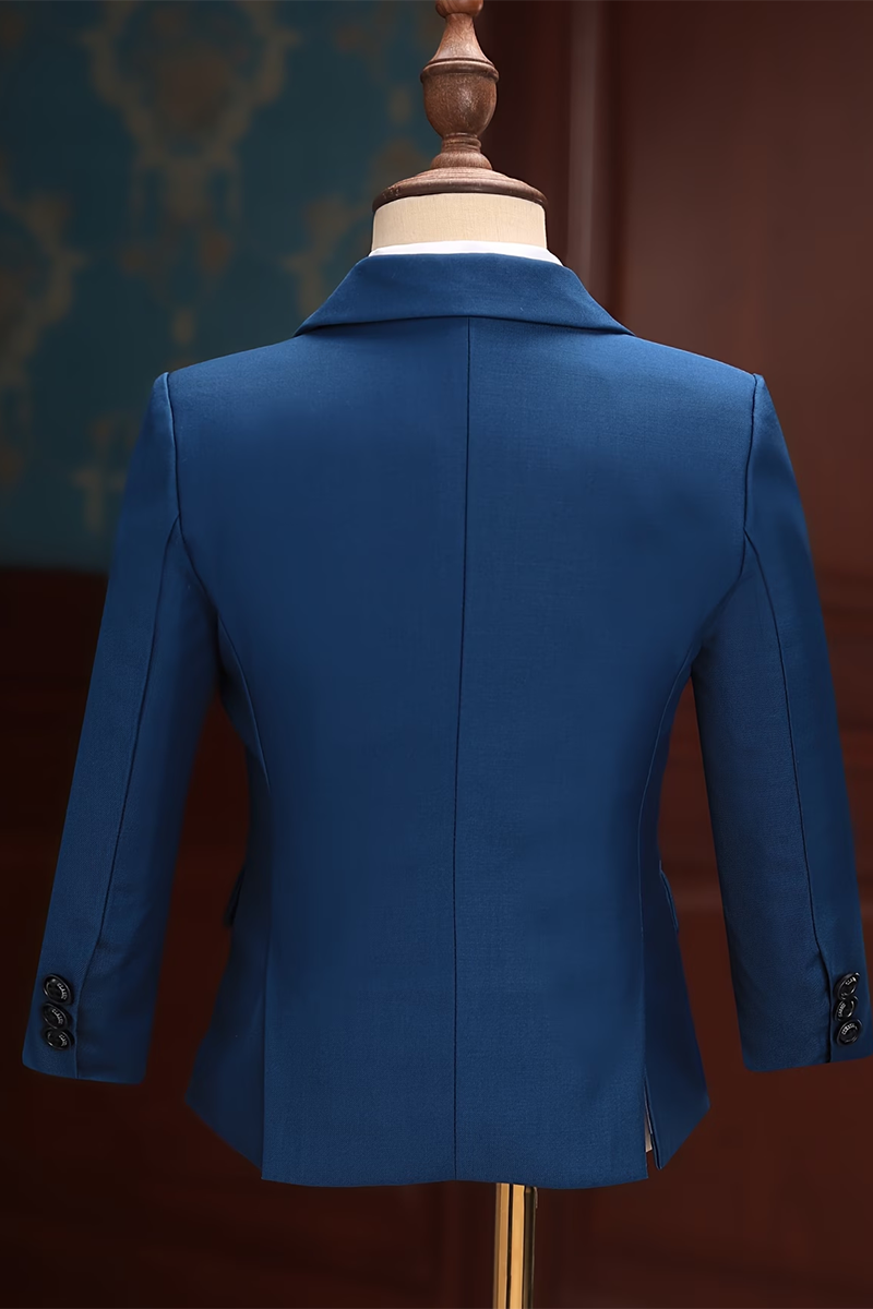 Boys Navy Blue 3-Piece Suit for Weddings