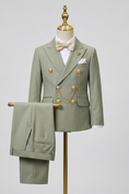 Load image into Gallery viewer, Matcha Green Double-Breasted 2-Piece Suit
