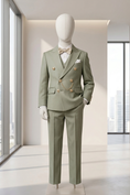 Load image into Gallery viewer, Matcha Green Double-Breasted 2-Piece Suit
