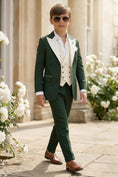 Bild in Galerie-Betrachter laden, Boys Green Tuxedo 3-Piece Suit for Weddings
