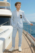 Bild in Galerie-Betrachter laden, Boys Light Blue Seersucker 2-Piece Suit
