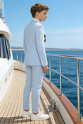 Bild in Galerie-Betrachter laden, Boys Light Blue Seersucker 2-Piece Suit
