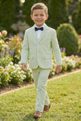 Gallery viewerに画像を読み込む, Boys Light Green Seersucker  2-Piece Suit

