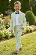 Gallery viewerに画像を読み込む, Boys Light Green Seersucker  2-Piece Suit
