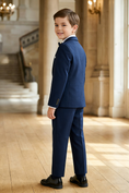 Gallery viewerに画像を読み込む, Boys Navy Blue 2-Piece Suit for Formal Weddings
