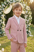 Gallery viewerに画像を読み込む, Boys Blush Double-Breasted 2-Piece Suit for Garden Weddings
