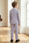 Load image into Gallery viewer, Boys Lavender Textured 2-Piece Suit
