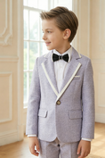 Load image into Gallery viewer, Boys Lavender Textured 2-Piece Suit
