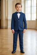 Load image into Gallery viewer, Boys Navy Blue 2-Piece Suit for Formal Weddings
