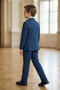 Load image into Gallery viewer, Boys Navy Blue 2-Piece Suit for Formal Weddings
