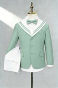 Load image into Gallery viewer, Boys Sage Green Sailor Collar 2-Piece Suit
