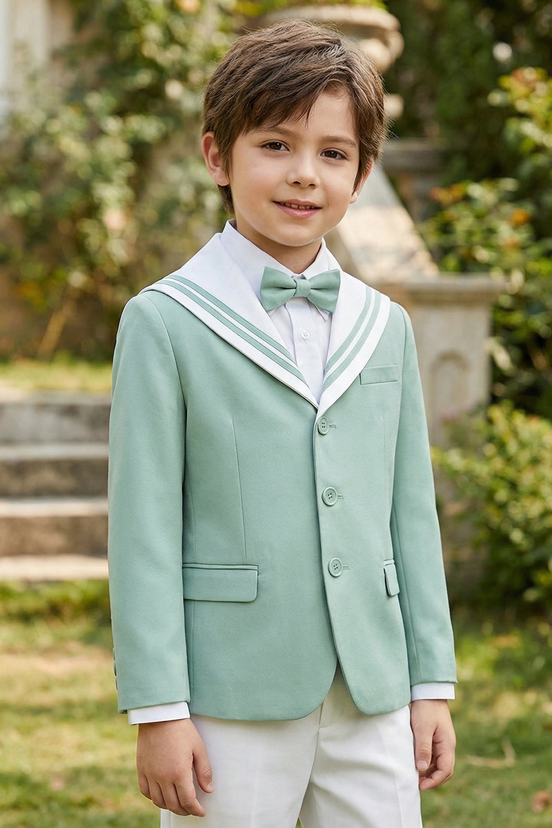 Boys Sage Green Sailor Collar 2-Piece Suit