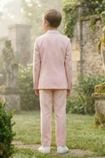 Load image into Gallery viewer, Light Pink Cotton-Linen Blend Notch Lapels Two-Piece Suit
