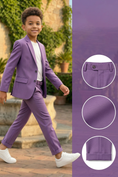 Load image into Gallery viewer, Purple Single-Breasted 2-Piece Suit
