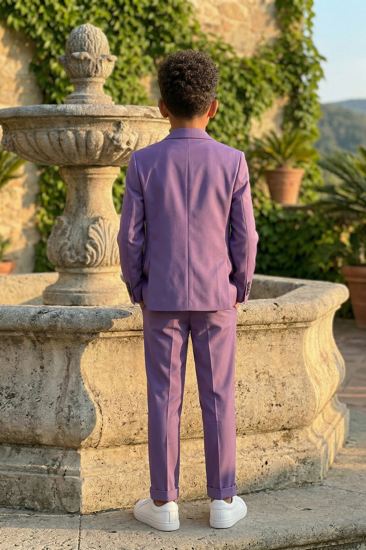 Purple Single-Breasted 2-Piece Suit