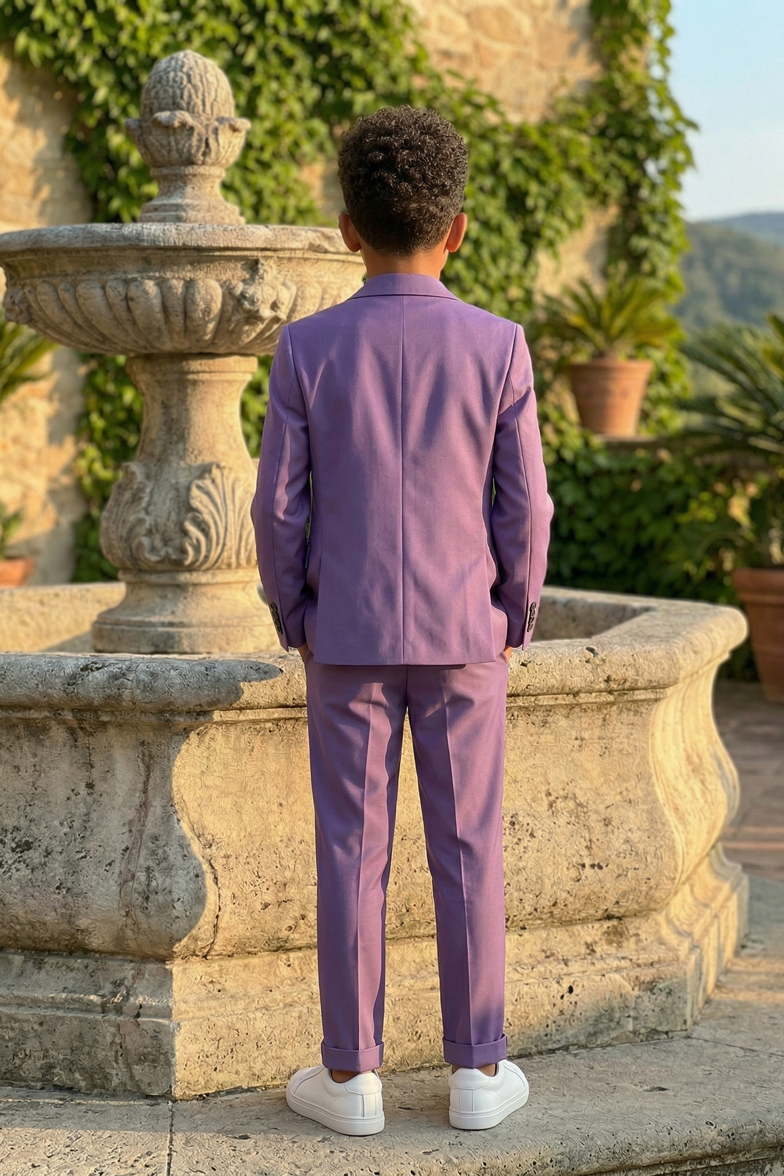 Purple Single-Breasted 2-Piece Suit