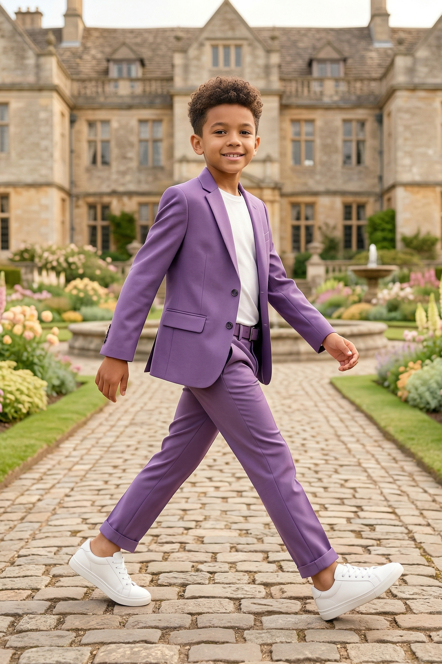 Purple Single-Breasted 2-Piece Suit