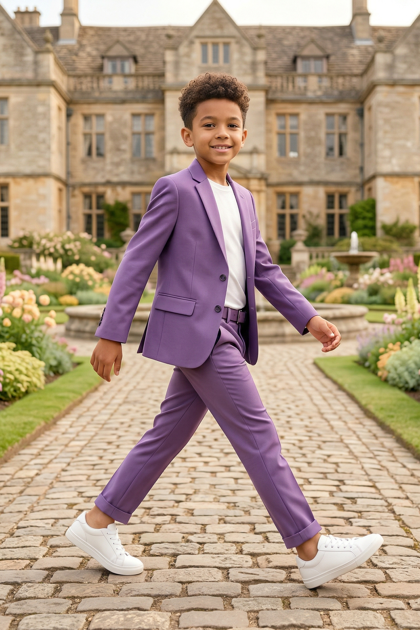 Purple Single-Breasted 2-Piece Suit