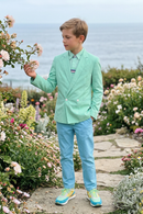 Mint Green And Tiffany Blue Double-Breasted 2-Piece Suit