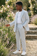 Boys Seersucker Stripe Double-Breasted 2-piece Suit