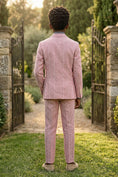 Load image into Gallery viewer, Boys Dusty Pink Pinstripe Linen-Blend 2-piece Suit
