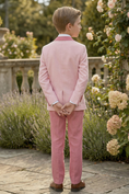 Gallery viewerに画像を読み込む, Pink And Light Pink Cotton-Linen Blend 2-Piece Suit
