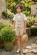 Load image into Gallery viewer, Apricot Striped Double-Breasted Lapel 2-Piece Set
