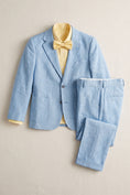 Gallery viewerに画像を読み込む, Boys Light Blue Linen 2-piece Suit for Garden Weddings
