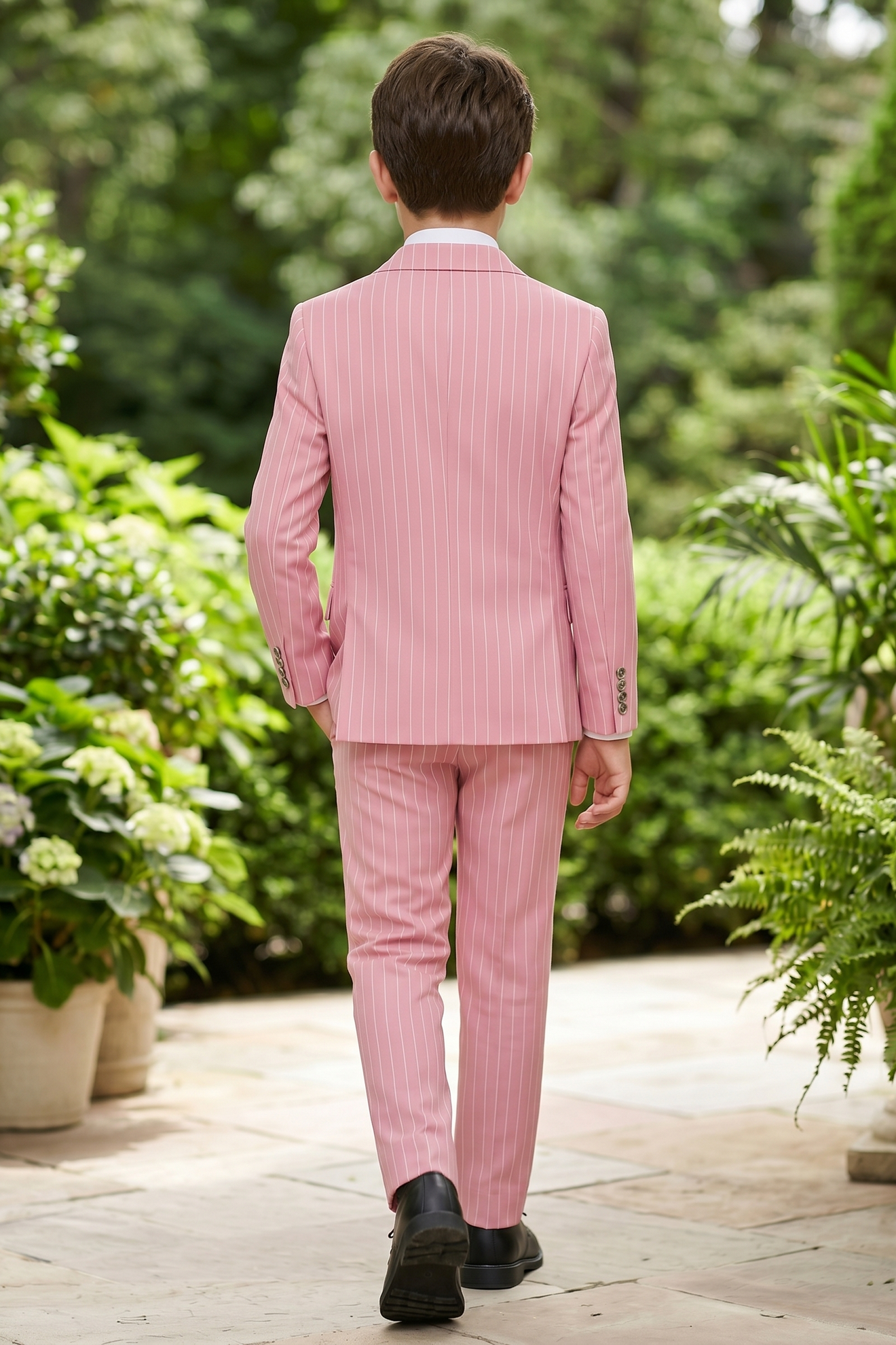 Pink Striped Double-Breasted 2-Piece Suit