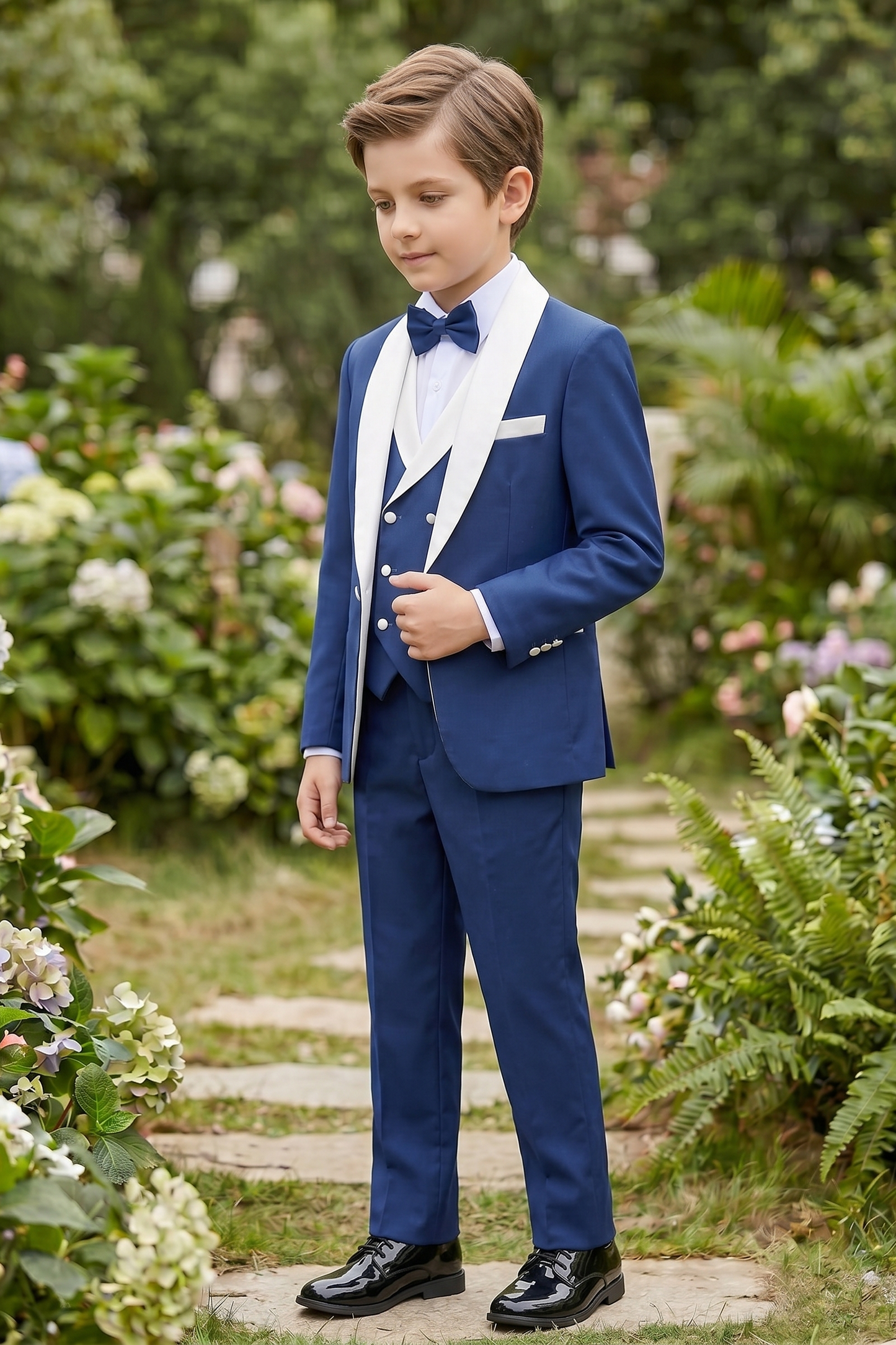 Blue Double-Breasted 3-Piece Suit
