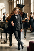 Bild in Galerie-Betrachter laden, Black Double-Breasted 2-Piece Suit
