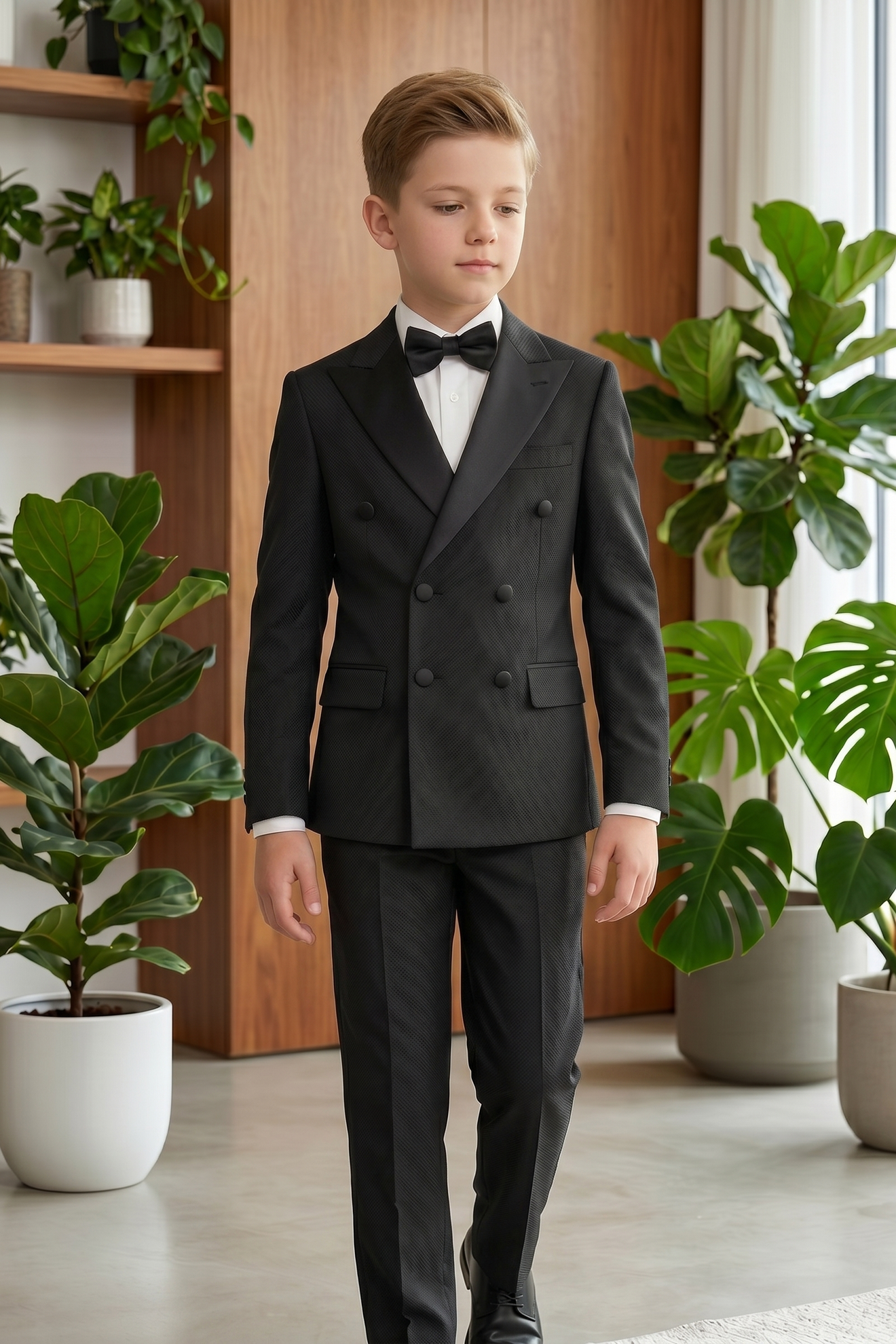 Black Double-Breasted 2-Piece Suit