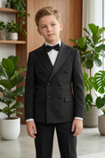 Bild in Galerie-Betrachter laden, Black Double-Breasted 2-Piece Suit
