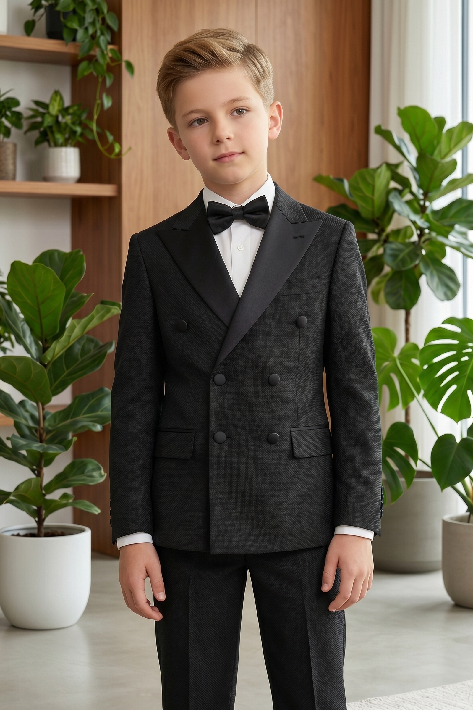 Black Double-Breasted 2-Piece Suit