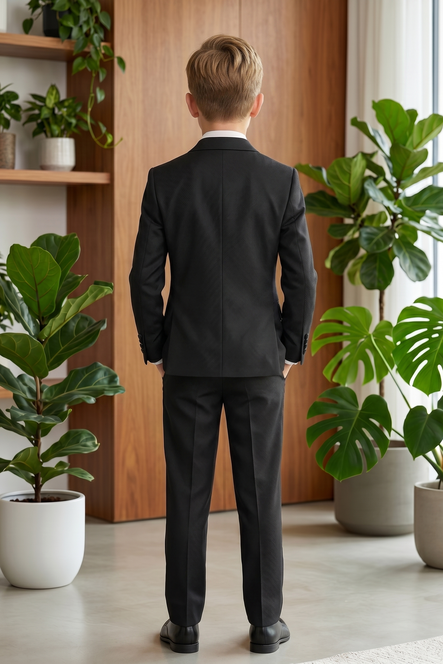 Black Double-Breasted 2-Piece Suit