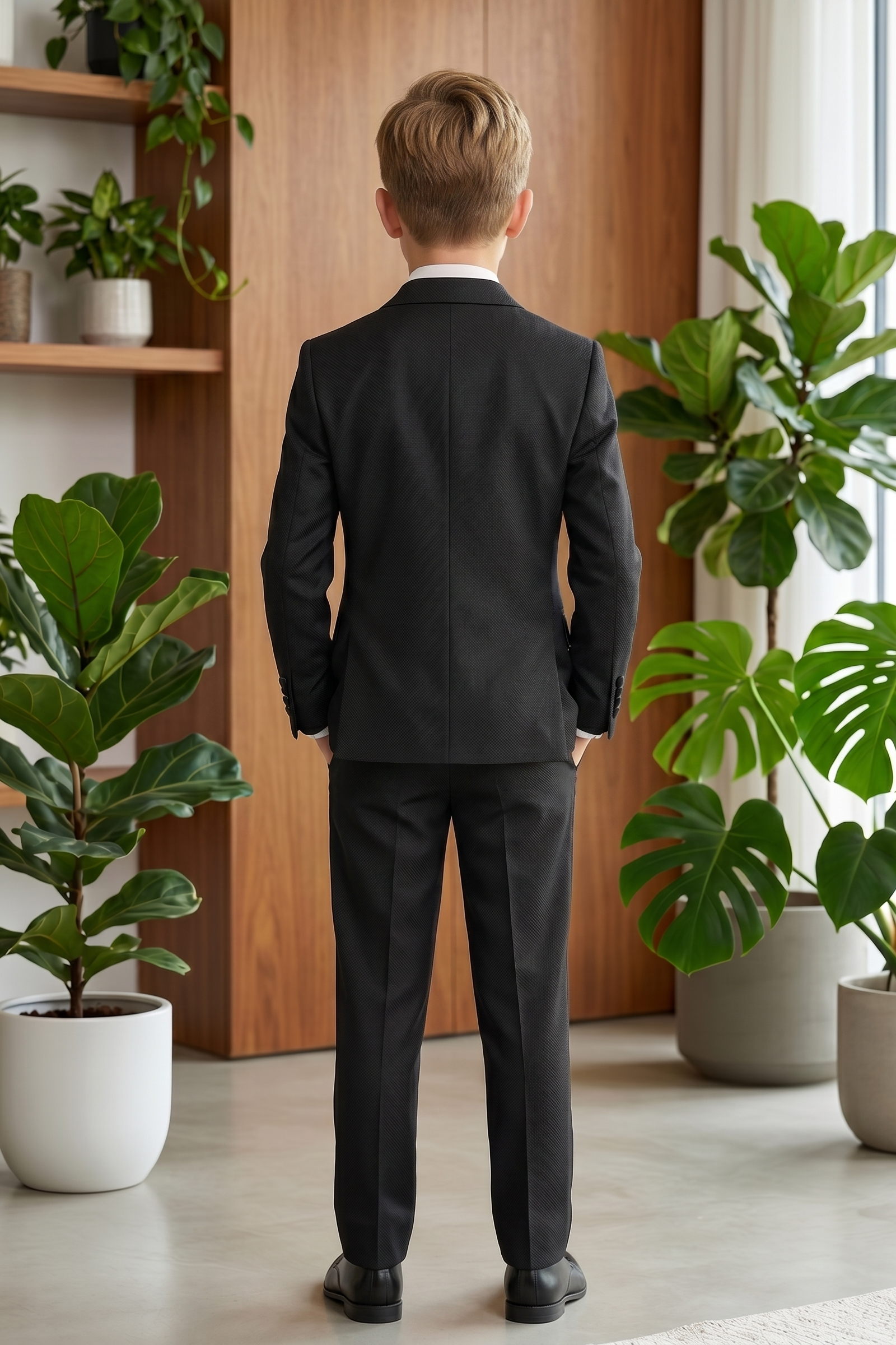 Black Double-Breasted 2-Piece Suit