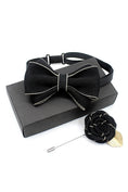 Load image into Gallery viewer, Boys Bow Tie & Lapel Pin Set for Weddings & Formal Events
