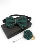 Load image into Gallery viewer, Boys Bow Tie & Lapel Pin Set for Weddings & Formal Events
