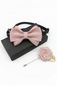 Load image into Gallery viewer, Boys Bow Tie & Lapel Pin Set for Weddings & Formal Events

