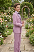 Load image into Gallery viewer, Purple Blended Satin Double-Breasted 2-Piece Suit
