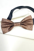 Load image into Gallery viewer, Boys Blue Glitter Bow Tie for Weddings & Formal Events
