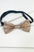 Load image into Gallery viewer, Boys Blue Glitter Bow Tie for Weddings & Formal Events
