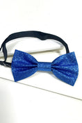 Load image into Gallery viewer, Boys Blue Glitter Bow Tie for Weddings & Formal Events
