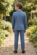 Load image into Gallery viewer, Boys Light Blue Pinstripe 2-piece Suit
